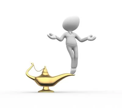 Genie of the lamp Illustrazione stock