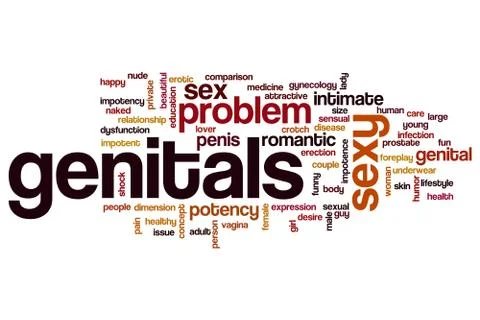 Genitals word cloud concept Stockillustratie
