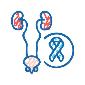 Genitourinary system disease icon doodle illustration Stock Illustration