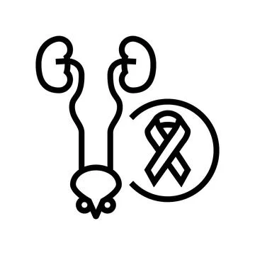 Genitourinary system disease line icon vector illustration Stock Illustration
