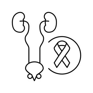Genitourinary system disease line icon vector illustration Stockillustratie