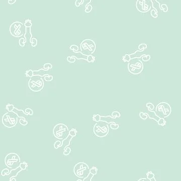 Genitourinary system disease line seamless pattern 스톡 일러스트