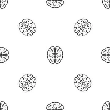 Genius brain pattern seamless Stock Illustration