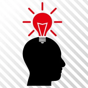 Genius Bulb Vector Icon Stock Illustration