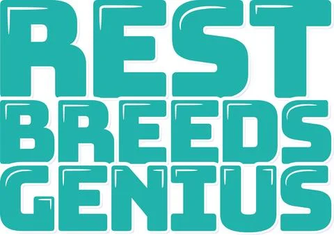 Genius Essence Lettering Vector Stock Illustration