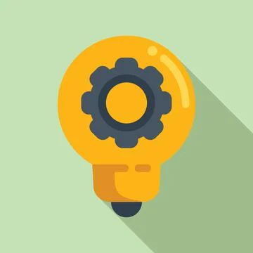 Genius idea icon flat vector. Business solution イラスト素材