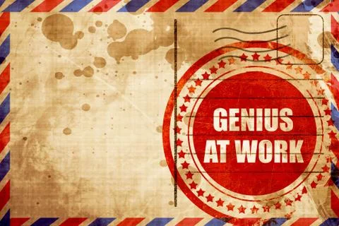 Genius at work Stock Illustration
