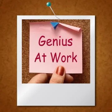 Genius At Work Note Means Do Not Disturb Stock Illustration
