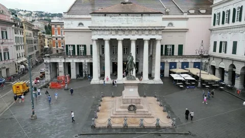 Genoa City Centre Drone View in Genoa, Italy. Made in July 2023 with DJI Mini 3 Stock Footage 246985059