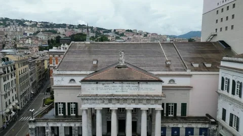 Genoa City Centre Drone View in Genoa, Italy. Made in July 2023 with DJI Mini 3 Stock Footage 246985078