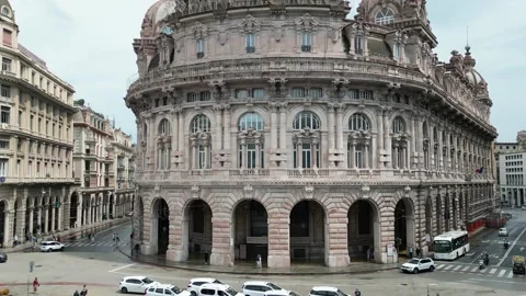 Genoa City Centre Drone View in Genoa, Italy. Made in July 2023 with DJI Mini 3 Stock-Footage 246985113