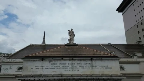 Genoa City Centre Drone View in Genoa, Italy. Made in July 2023 with DJI Mini 3 Stock Footage 246985221