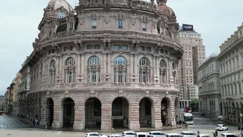 Genoa City Centre Drone View in Genoa, Italy. Made in July 2023 with DJI Mini 3 Stock Footage 246985223