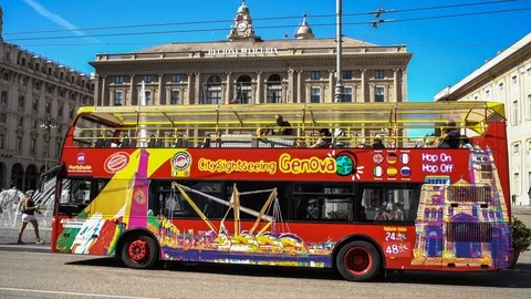 Genoa City sightseeing Stock Footage 111396439