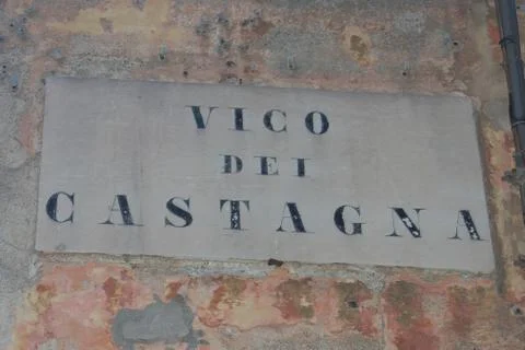 Genoa milepost Foto stock