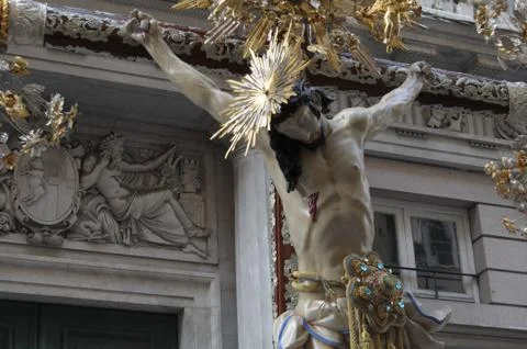 Genoa, procession of St. John the Baptist Stock Photos