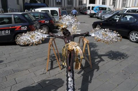 Genoa, procession of St. John the Baptist Stock Photos