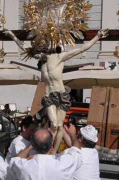 Genoa, procession of St. John the Baptist Stock Photos