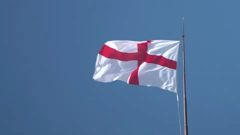 Genoa's flag wave in sky Stock Footage 142948474