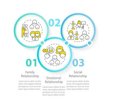 Genograms information circle infographic template Stock-Illustration