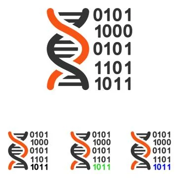 Genome Code Flat Vector Icon イラスト素材