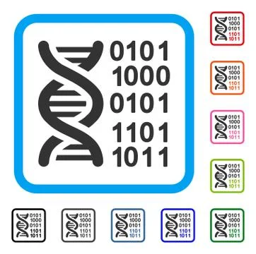 Genome Code Framed Icon イラスト素材