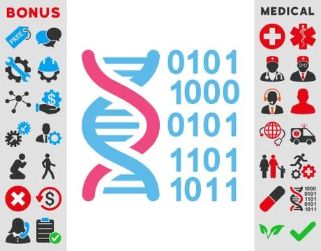 Genome Code Icon Illustrazione stock