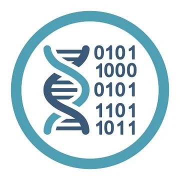 Genome Code Rounded Raster Icon 스톡 일러스트