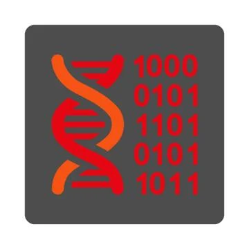 Genome Code Rounded Square Button Illustrazione stock