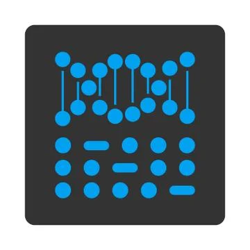 Genome Code Rounded Square Button イラスト素材