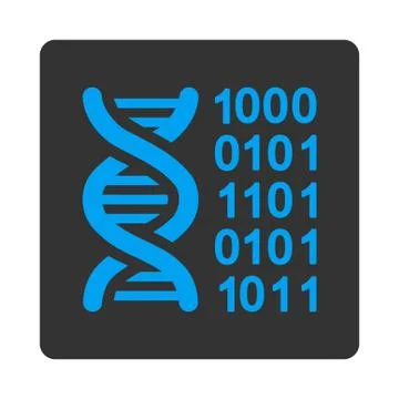 Genome Code Rounded Square Button Stock Illustration
