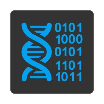 Genome Code Rounded Square Button Stock Illustration
