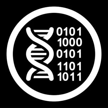 Genome Code Rounded Vector Icon 스톡 일러스트