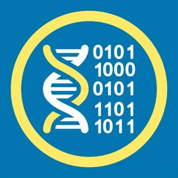 Genome Code Rounded Vector Icon 스톡 일러스트