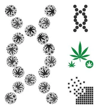 Genome Collage of Marijuana Illustrazione stock