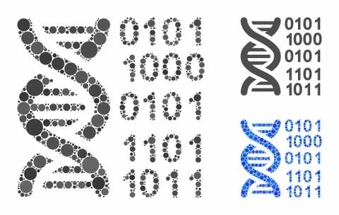 Genome Composition Icon of Spheric Items Illustrazione stock