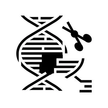 Genome editing cryptogenetics glyph icon vector illustration 库存插图
