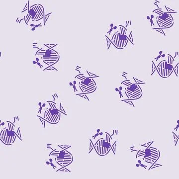 Genome editing cryptogenetics glyph seamless pattern Illustrazione stock