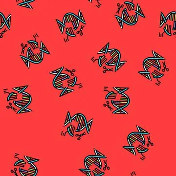Genome editing cryptogenetics vector seamless pattern 스톡 일러스트