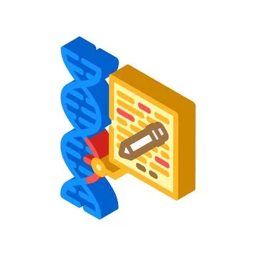 Genome editing genetic engineering isometric icon vector illustration Stock Illustration