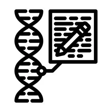 Genome editing genetic engineering line icon vector illustration Stock Illustration