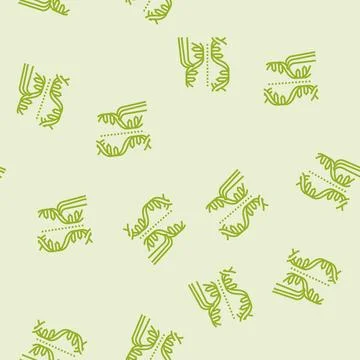 Genome editing genetic engineering line seamless pattern Stock Illustration