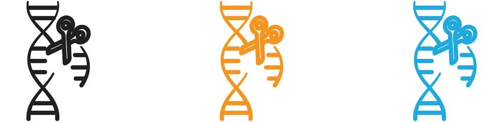 Genome editing vector logo set collection for web app ui Stock-Illustration