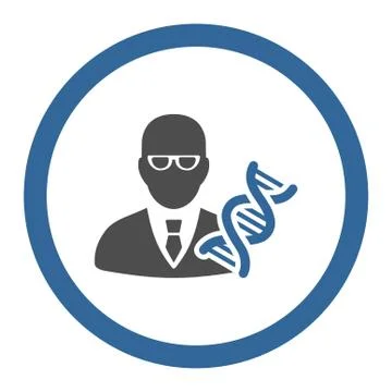 Genome Engineer Rounded Vector Icon Stock Illustration