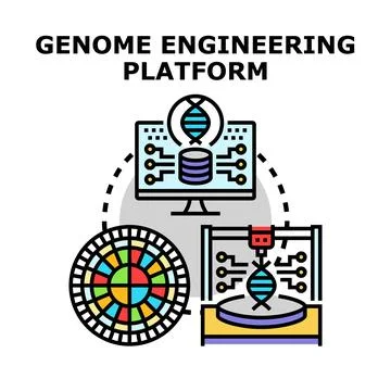 Genome engineering platform for genetic research イラスト素材