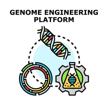 Genome engineering platform for scientific biotechnology solutions Stock Illustration