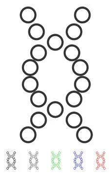 Genome Flat Icon イラスト素材