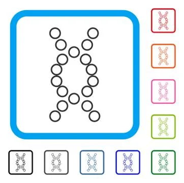 Genome Framed Icon Illustrazione stock