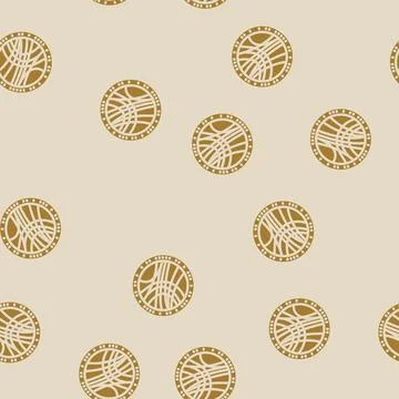 Genome map genetic engineering glyph vector seamless pattern Illustrazione stock