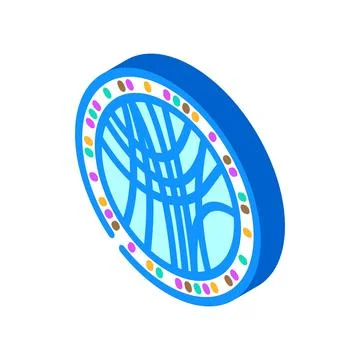 Genome map genetic engineering isometric icon vector illustration Stock Illustration